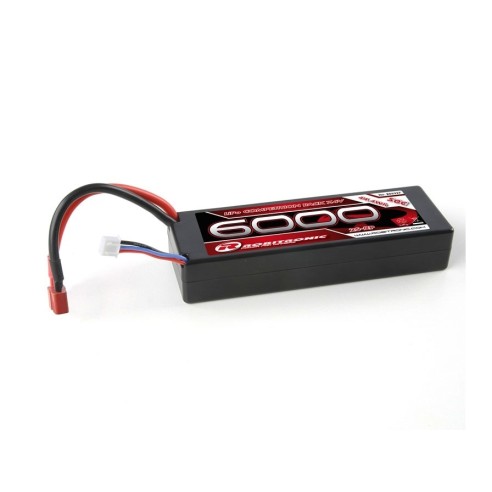 Robitronic - LiPo 7,4V, 6000mAh, 50C, 2S-2P, Racing Pack T-Connector