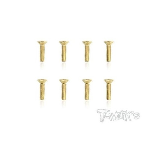 T-WORK'S-3x18mm VITI SVASATE ACCIAO GOLD 8pz GSS318C