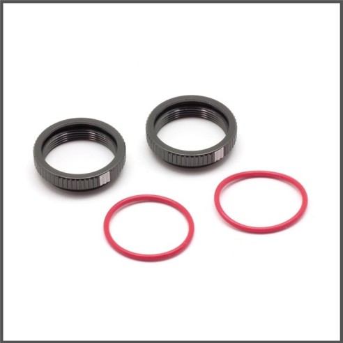 Ricambi BBS System Shock Spring Adjust Nut (BK) (2PC)