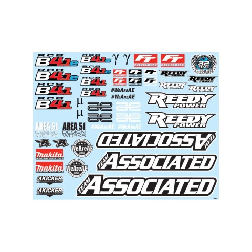 Ricambi Team Associated RC8B4.1/RC8B4.1e Decal Sheet